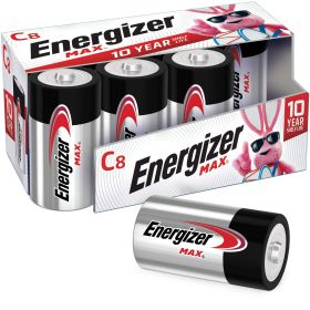Energizer MAX C Batteries (8 Pack), C Cell Alkaline Batteries