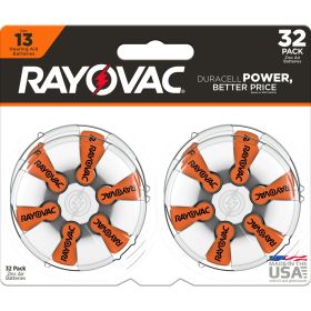 Rayovac Size 13 Hearing Aid Batteries (32 Pack), Size 13 Batteries